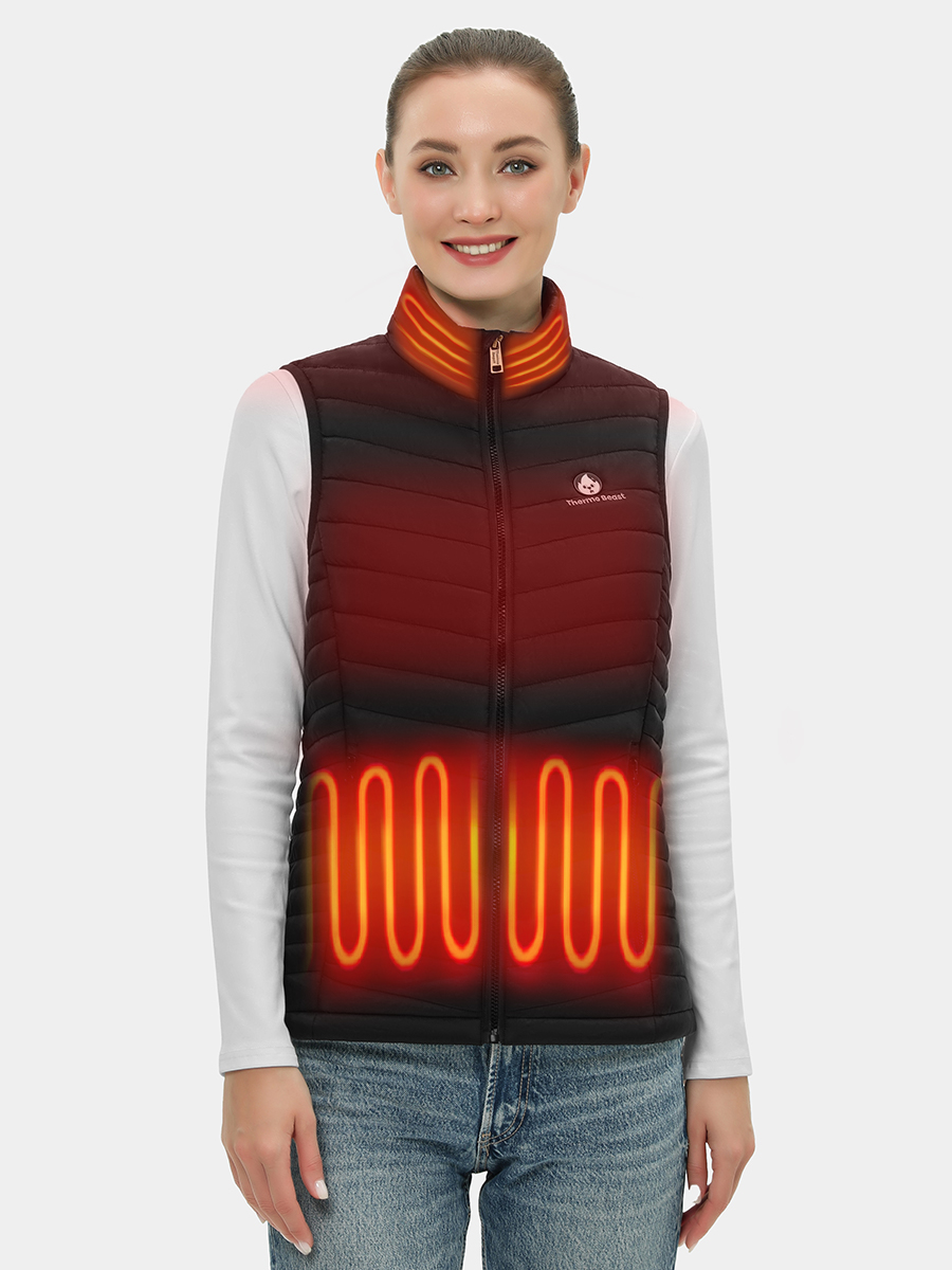 Women's heated vest padded clothing