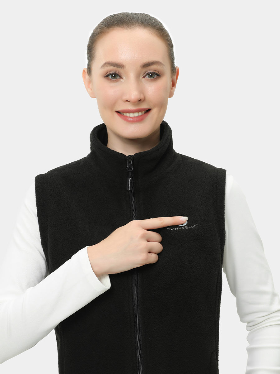 Women's heated vest fleece