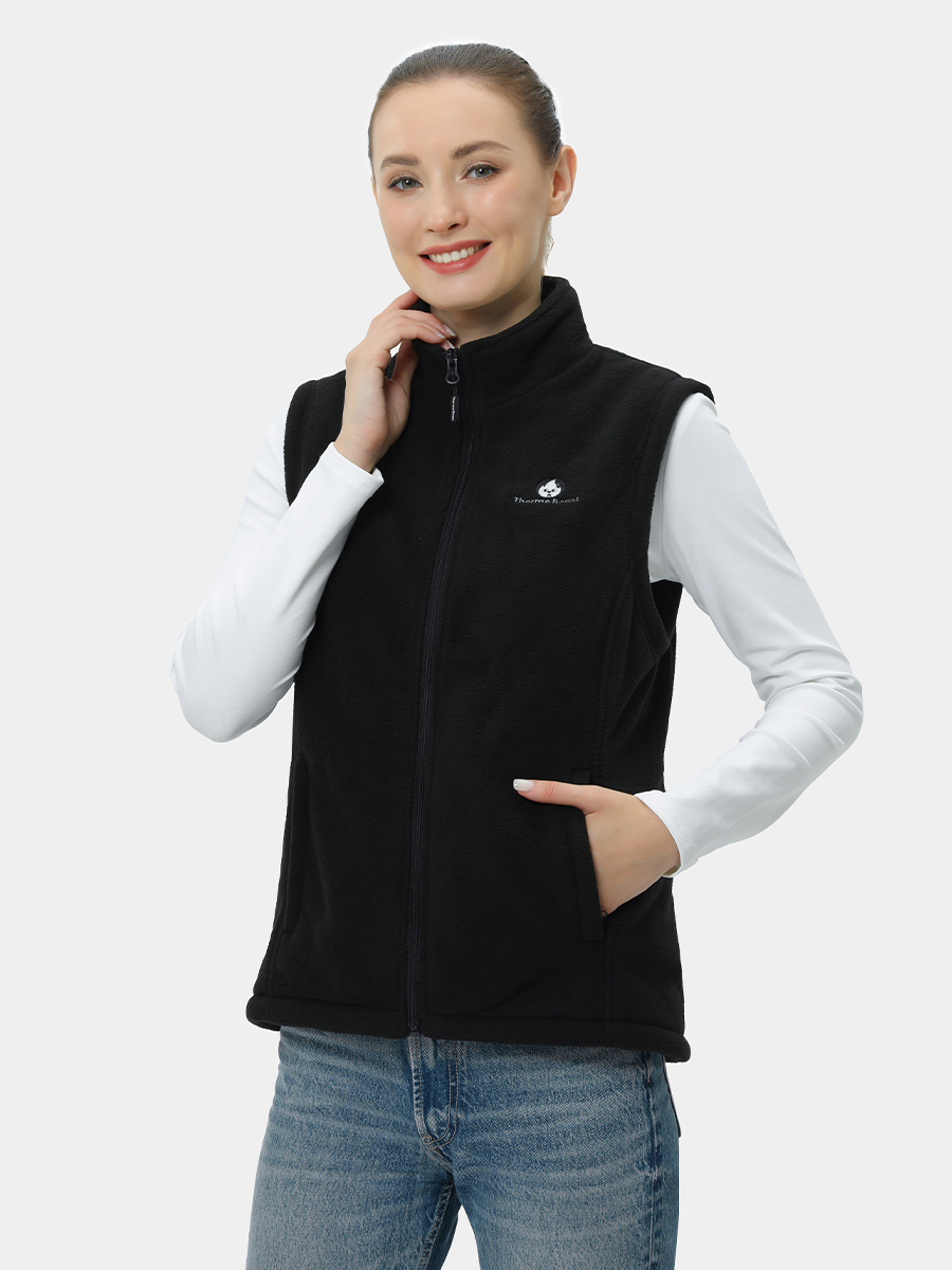 Women's heated vest fleece