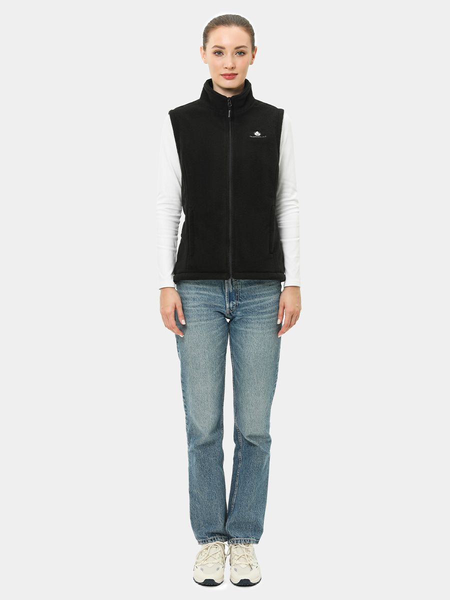 Women's heated vest fleece