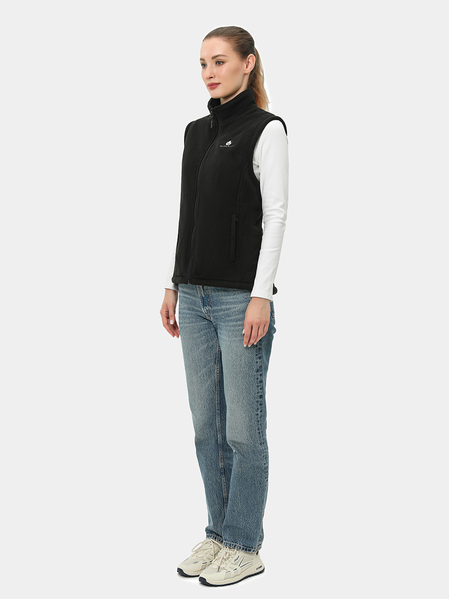 Women's heated vest fleece