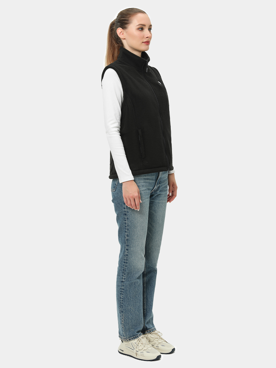 Women's heated vest fleece