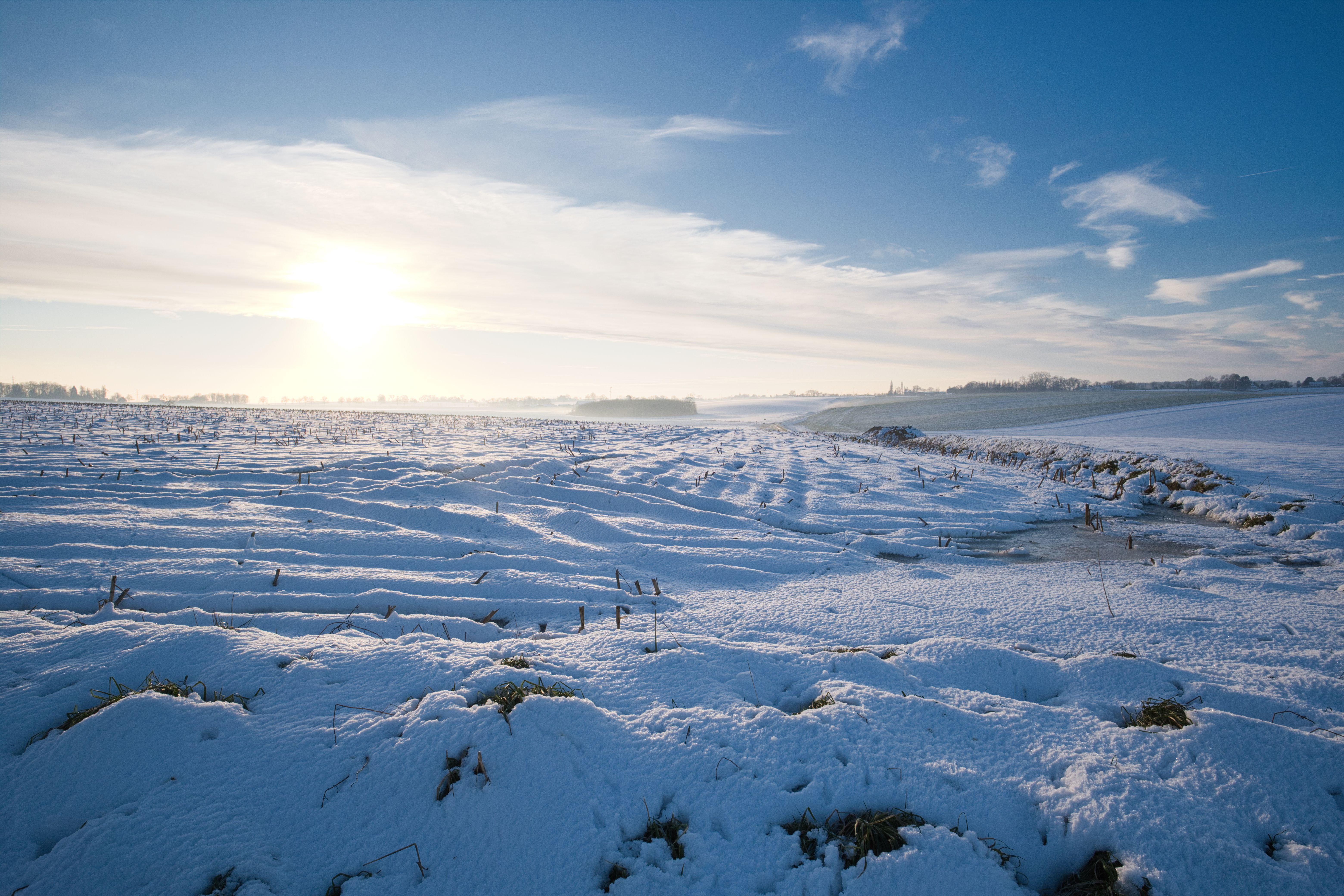 Snowy mountain landscape