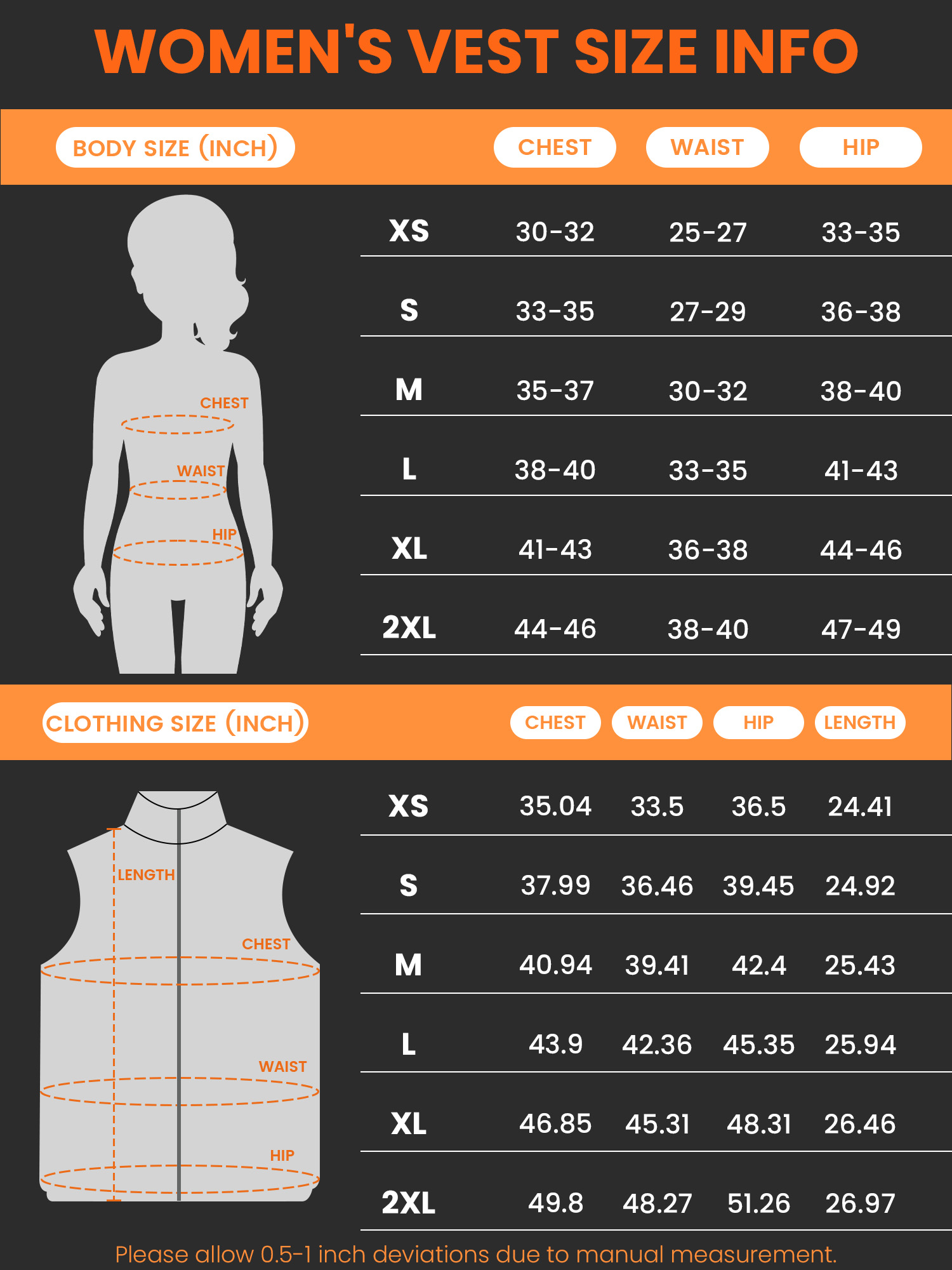 Women’s heated vest padded clothing