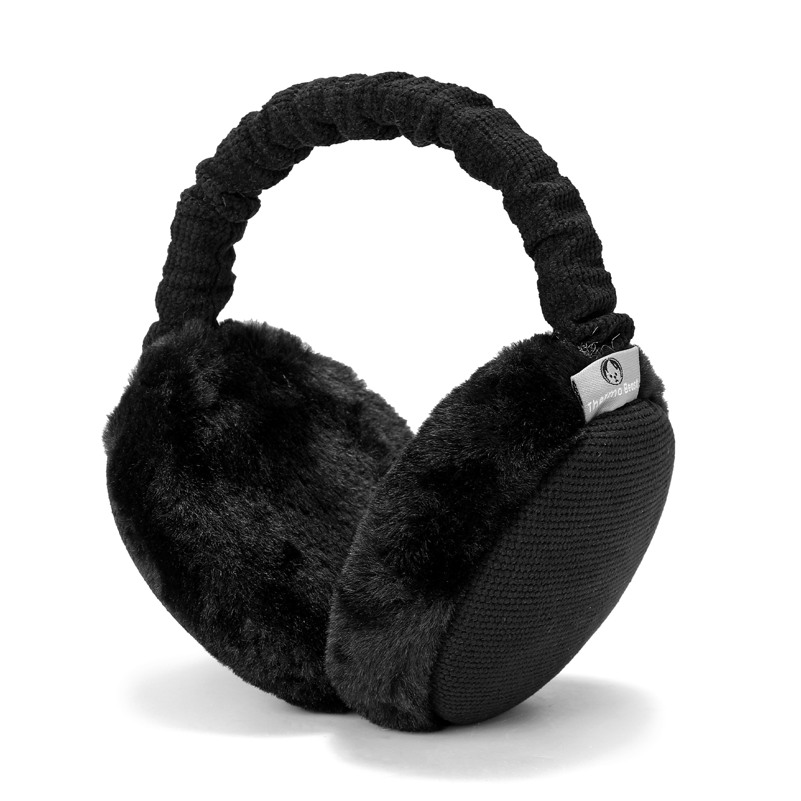 Foldable Winter Earmuffs, Plush Faux Fur Ear Warmers, Adjustable Warm Ear Covers for Cold Weather